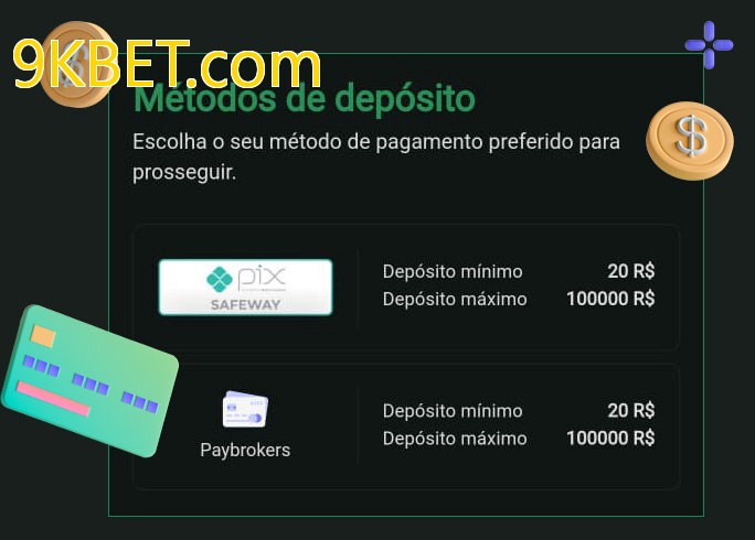 O cassino 9KBET.combet oferece uma grande variedade de métodos de pagamento